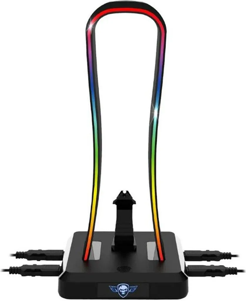 Support Casque Sentinel RGB Multi-Fonctions avec Hub USB et Base Stable