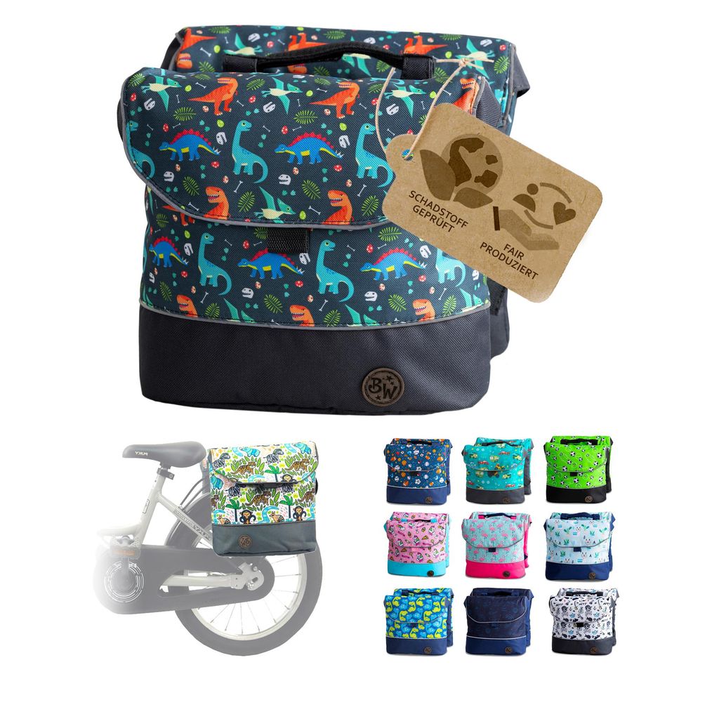 BAMBINIWELT Gepäcktasche, Gepäckträgertasche für Fahrrad, Fahrradtasche für Kinder, wasserabweisend, Modell 16