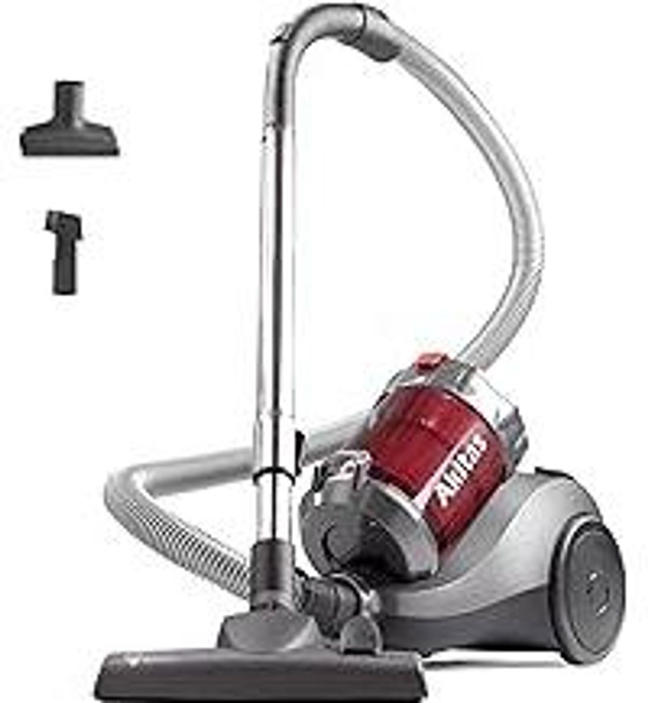 Akitas 800W Beutelloser Staubsauger ohne Beutel mit starker Saugkraft und deutschem Wessel-Werk 2-in-1-Bürstenkopf für Hartböden und Teppiche