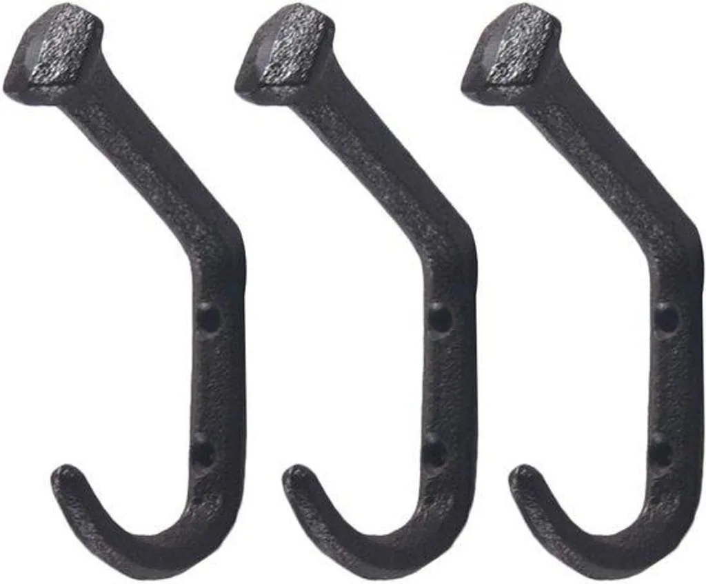 Porte-manteau de jardin pour suspendre outils et vêtements en fonte noire