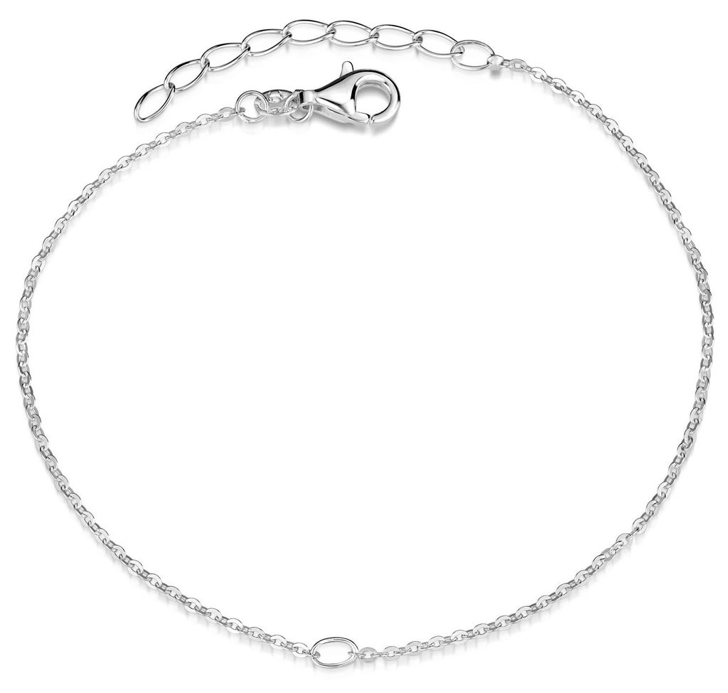 MATERIA Charms Armband Silber 925 mit Öse und Karabiner Produktbild 