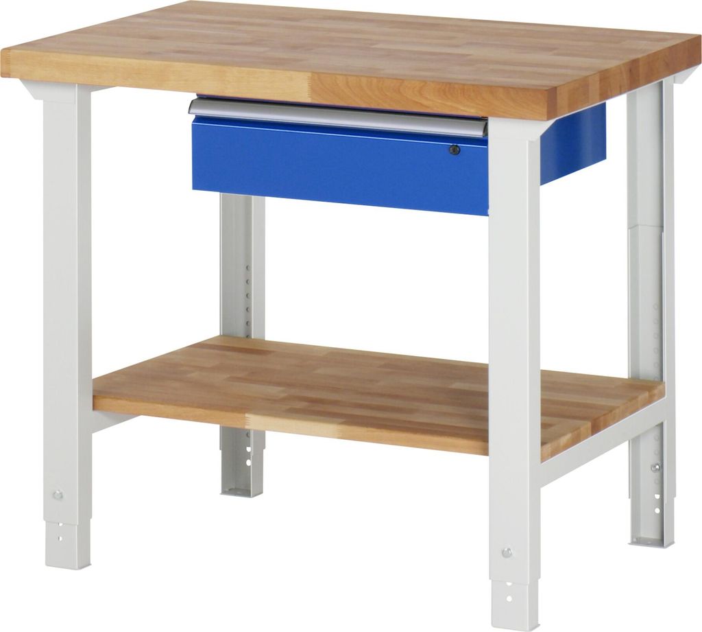 Rau Werkbank höhenverstellbar 7001A7, B1000xT700xH790-1140mm, 1x Schublade-TA