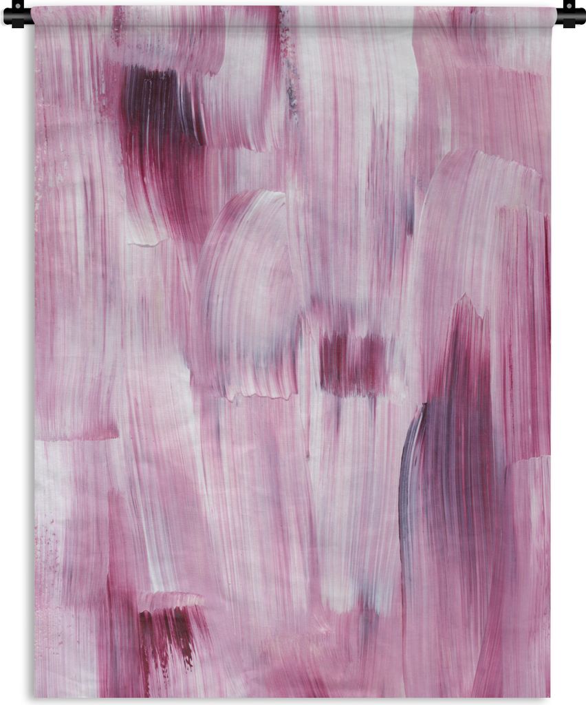 MuchoWow Wandteppich Wandbehang Farben - Farbe - Rosa 90x120 cm Tapisserie Dekoration Wandtuch - Wanddeko