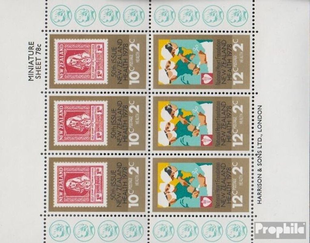 Briefmarken Neuseeland 1978 Mi 751-752 Kleinbogen (kompl.Ausg.) postfrisch Gesundheit