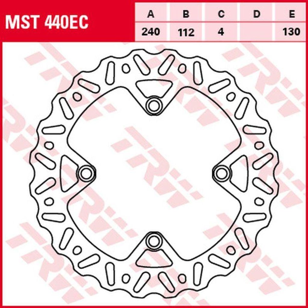 TRW Bremsscheibe Offroad starr MST440EC CR125