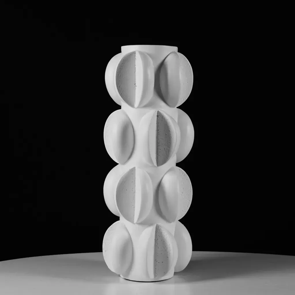 Vase décoratif blanc mat 37 cm - Déco de table et centre de table chic - 10