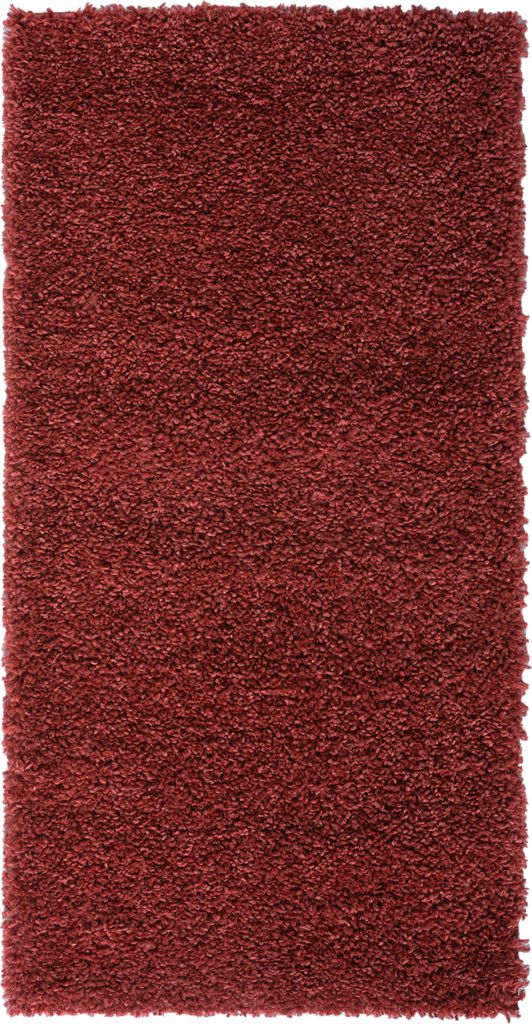 MY-RUG Teppich, Hochflorteppich Shaggy Star, 140x70, rot, leicht glänzend, extra flauschig, Rechteckig
