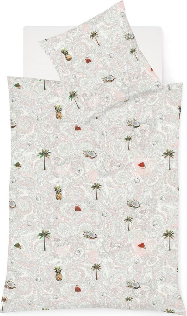Fleuresse Mako-Satin Bettwäsche 240x220 Paisley Ananas Melone Wende 114352-02