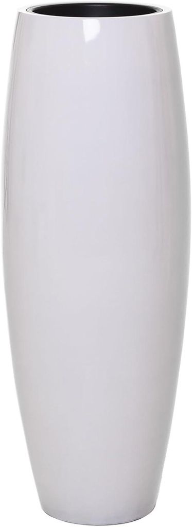 Vaso da terra MAGNUM in fibra di vetro, bianco lucido, Immagine del prodotto 