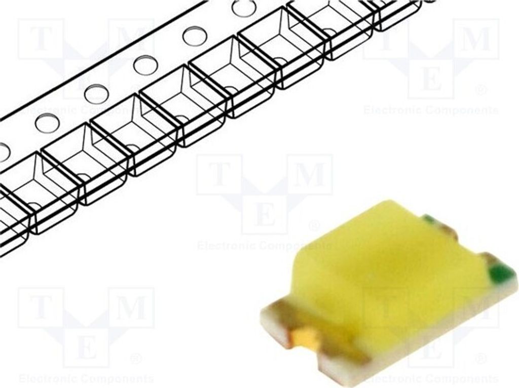 5x LED 500÷845mcd 120° 20mA weiss 0805 SMD 2,8÷3,6V WW-WIS170TS-N LED-Dioden SMD
