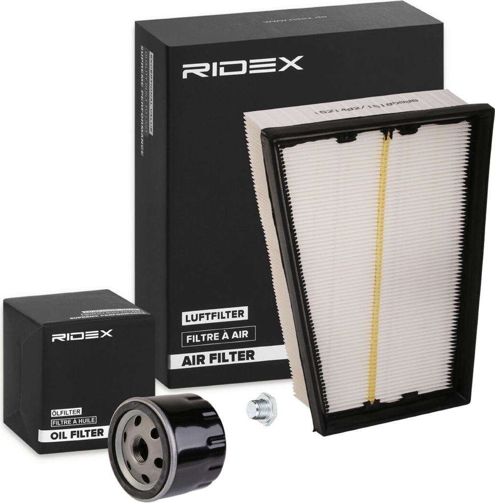 RIDEX Filterset Inspektionspaket Filtersatz für RENAULT SCÉNIC II (JM0/1) KANGOO Express (FW0/1) MEGANE II Coupé-Cabriolet (EM0/1) MEGANE II Kombi