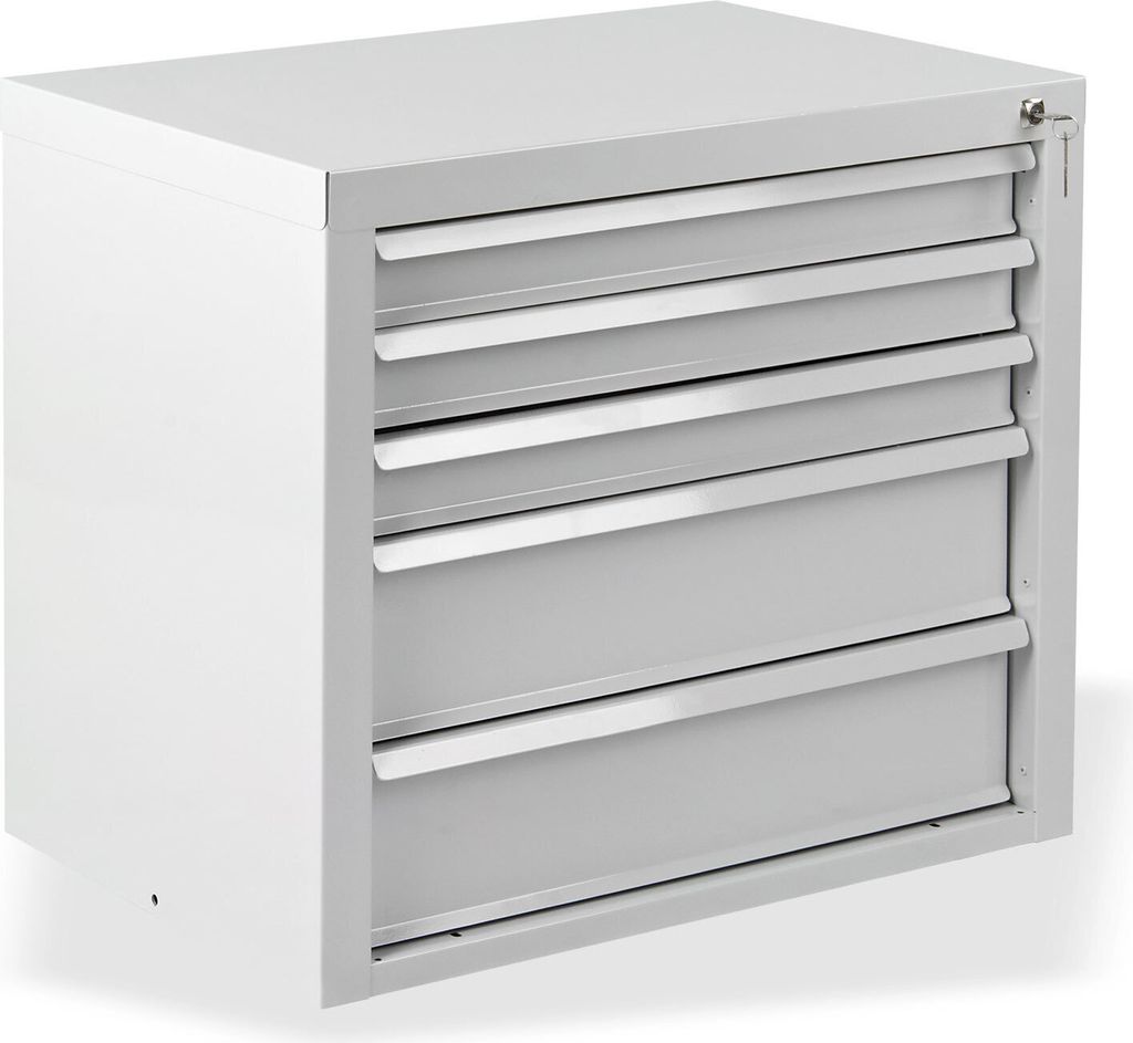 ADB Schubladenschrank TAUROX 5 Schubladen 70 x 60 cm (B x H) Lichtgrau