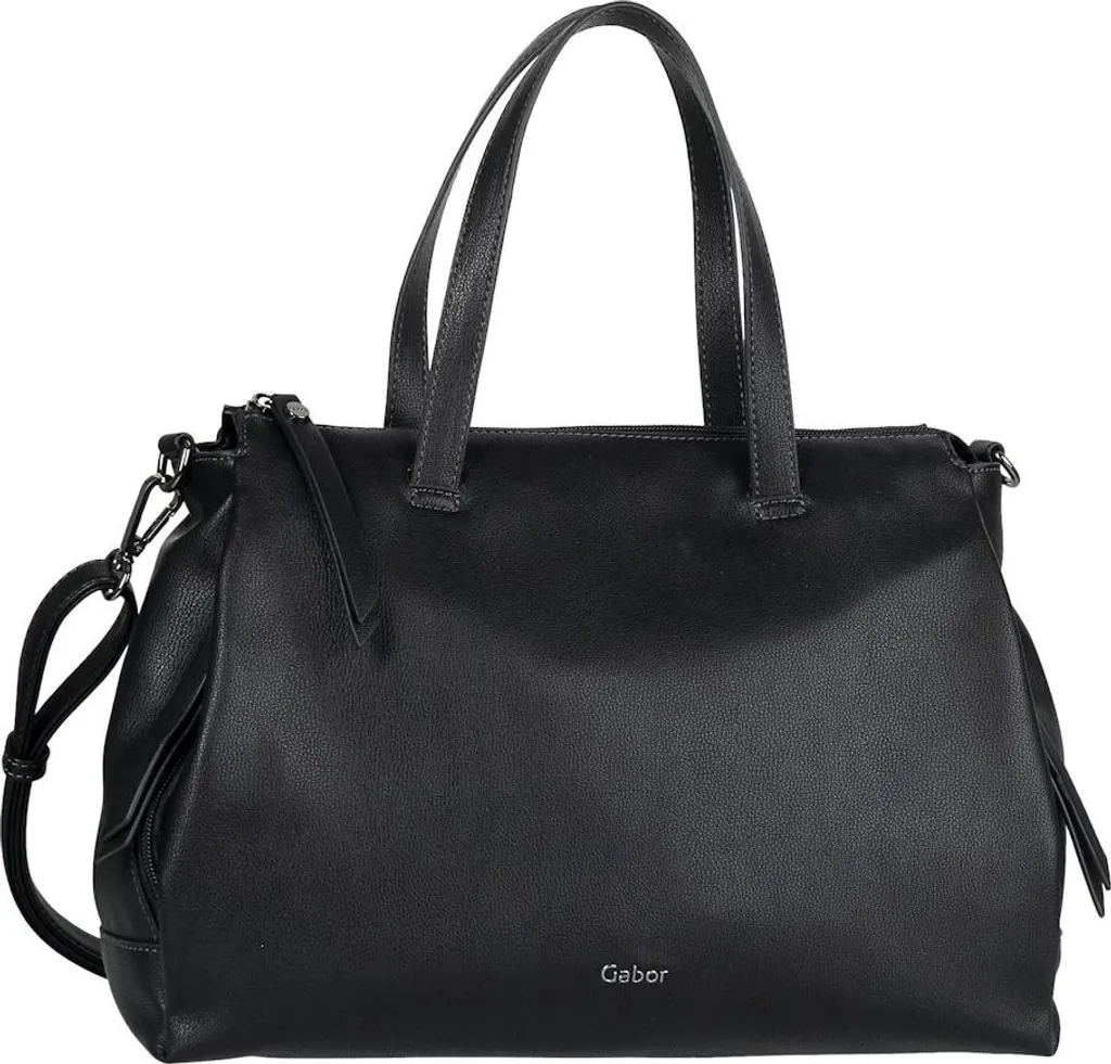 Gabor Shopper Jenny - Borsa Nera con Zip M per Ufficio e Tempo Libero