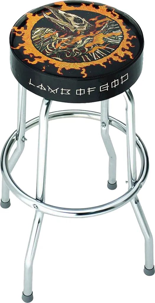 Tabouret de Bar pour Fan de Metal Lamb Of God Omens Déco Salon Noir