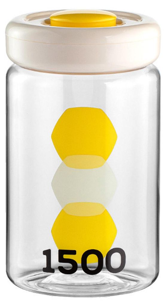 Kaffeebohnen-Glas mit luftdichtem Verschluss, ideal für Kaffee, Tee, Nüsse und andere Lebensmittel. Frischhalteverschluss mit Ein-Klick-Verschluss.