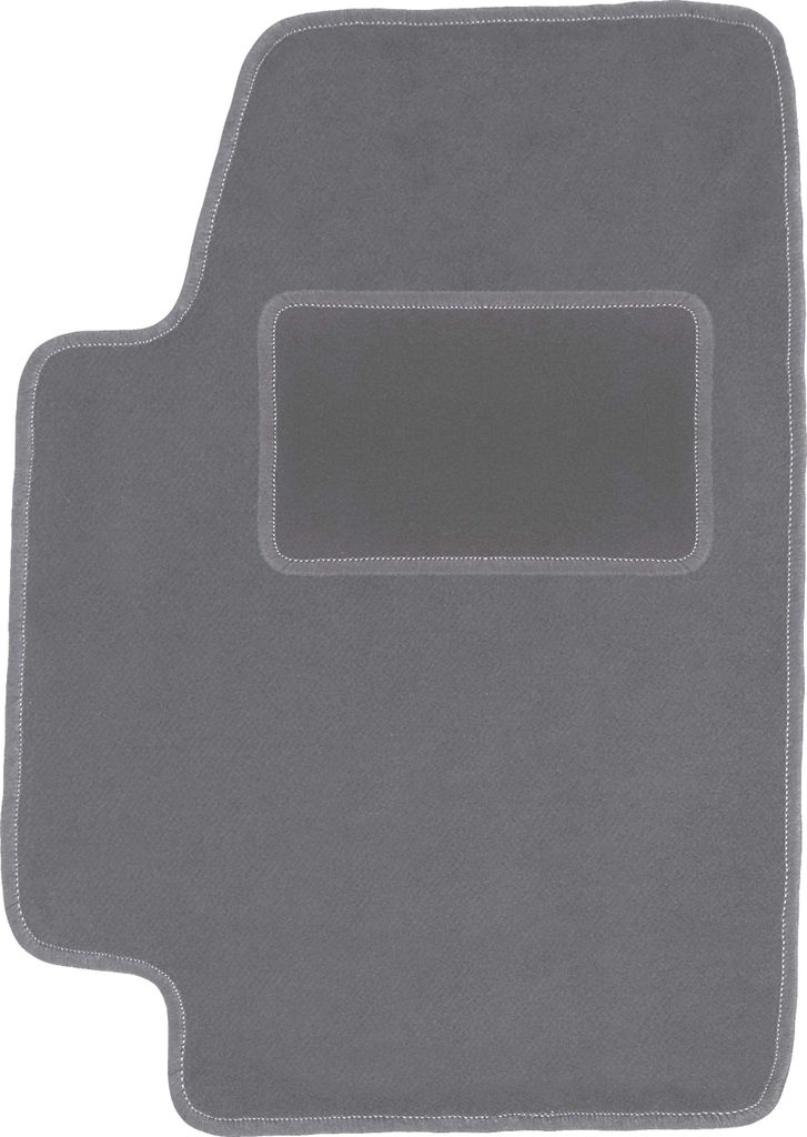 Fahrerfußmatte Velours graphit passend für Audi 80 B5 (1994-2000, Cabrio) – mit Befestigungen – passgenau