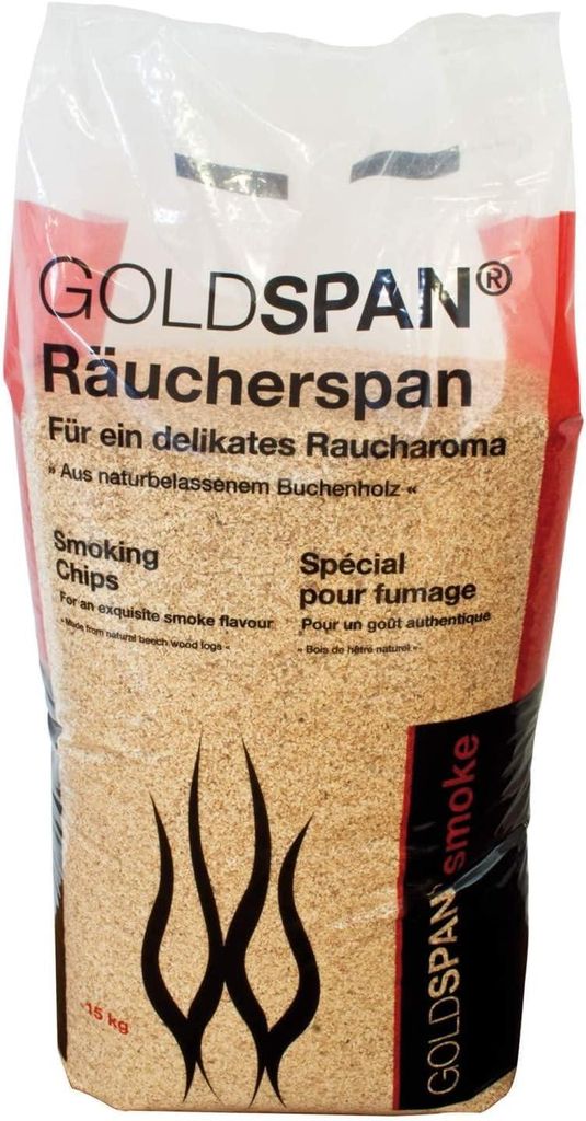 15kg GOLDSPAN Smoke Räucherspäne (Körnung 10/40 3,0 - Produktbild 