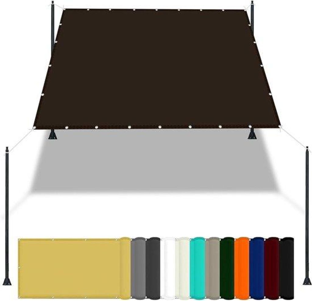 Schaduwdoek Buiten - UV-Beständiges Sonnensegel - Garten- und Terrassenmöbel - 2,5 x 3,5 Meter - Braun