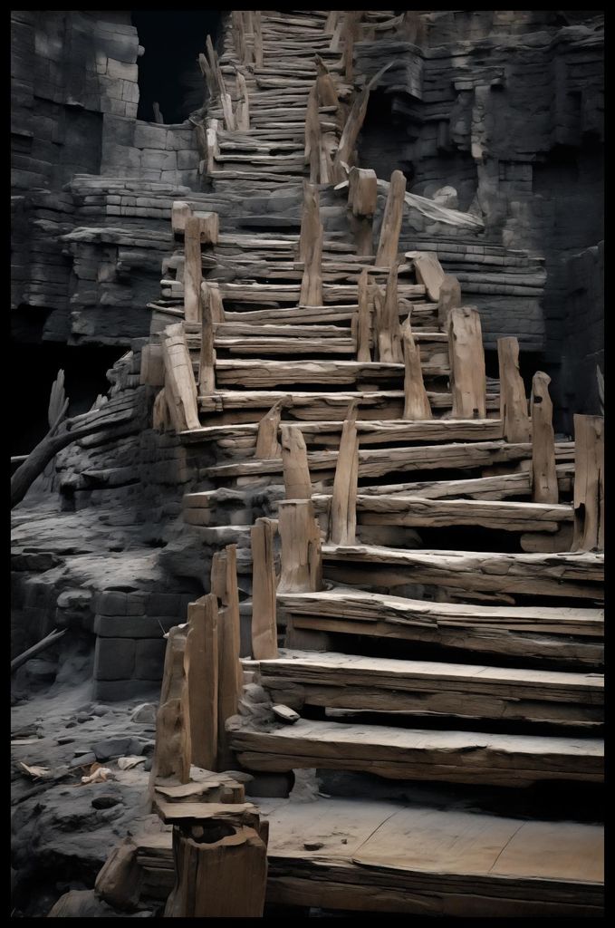 Plakat 56,6x86,4cm Treppen zum Unbekannten