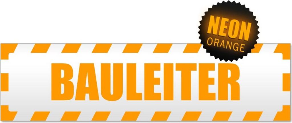 Bauleiter gestreift Magnetschild Schild magnetisch