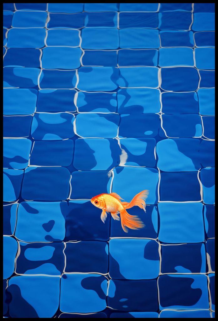 Plakat 68x101cm Goldene Einsamkeit in Fischhaut