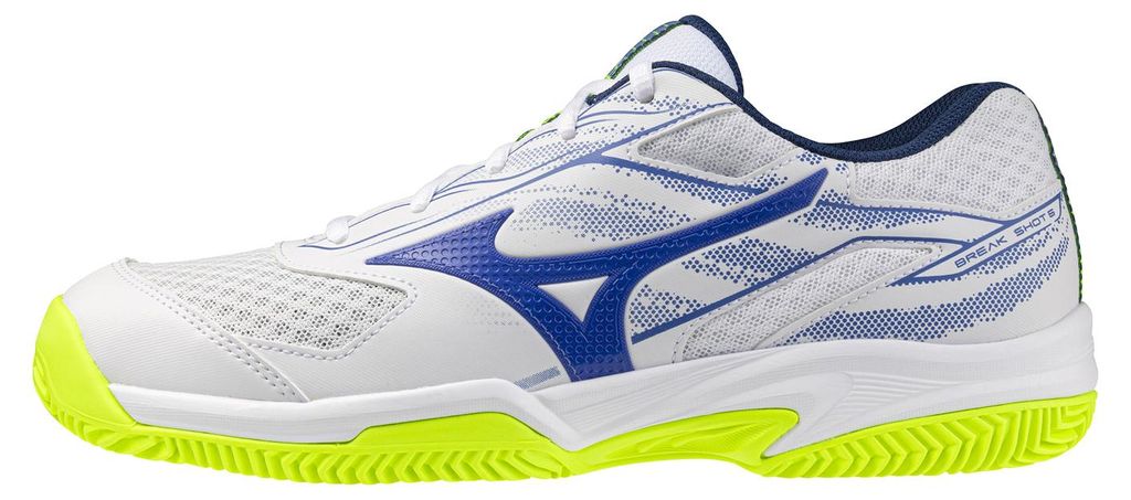 Mizuno Herren Tennisschuhe Break Shot 5 CC 61GC252520 Weiß Blau, Schuhgröße:43 EU