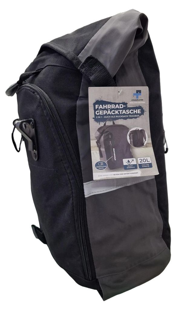 Teamplayer 2in1 Fahrradtasche Gepäckträger Rucksack 20L Produktbild 