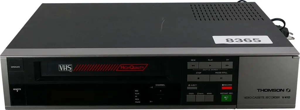 Magnétoscope Thomson V410 Idéal pour Numérisation Cassette VHS sur PC