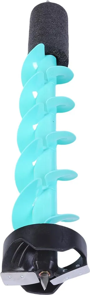 Foret à glace 5 pouces bleu avec pointe de localisation et corps nylon
