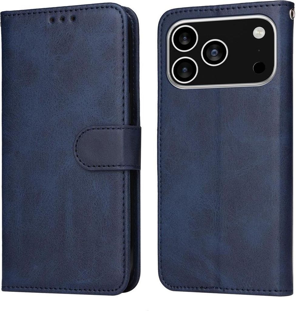 Mobigear Wallet iPhone 17 Pro Hülle Klapphülle Geldbörse - Blau