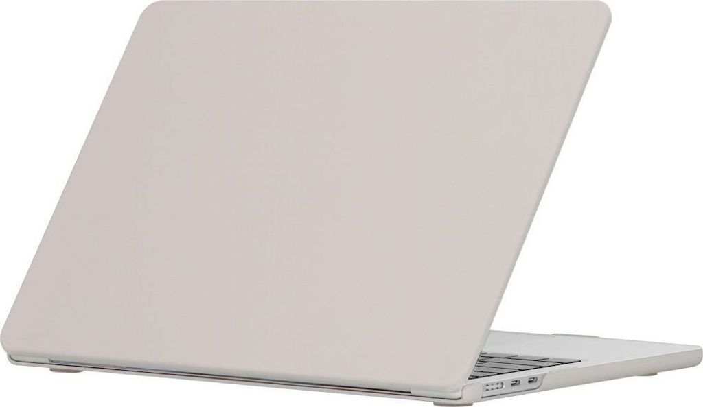 Mobigear Cream Matte MacBook Air 13 Zoll (2022-2025) Hardcase Hülle MacBook Case - Grau - Model A2681 / A3113 / A3240