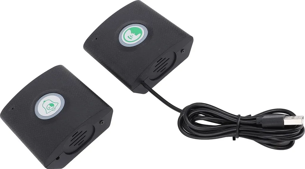 Sonnette rechargeable USB interphone 2 voies volume réglable bureau - 2