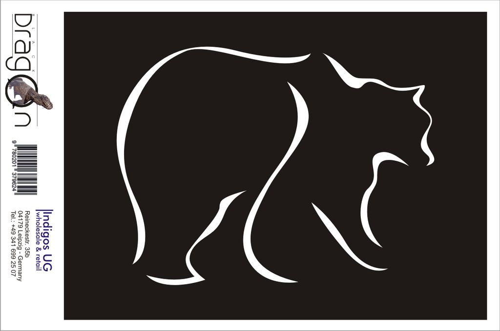 Aufkleber / Autoaufkleber - JDM / Die cut / Auto / OEM - Bär - 160x120 mm rot - Heckscheibe / Heckscheibenaufkleber