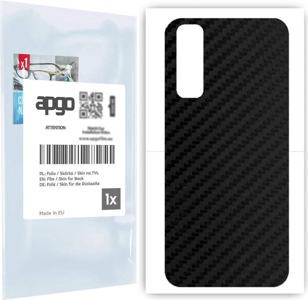 apgo Rückseite Schutzfolie für Realme 7 - Hinten Schutzfolie Carbon, Rückseite Folie schützt vor Kratzern und Fingerabdrücken