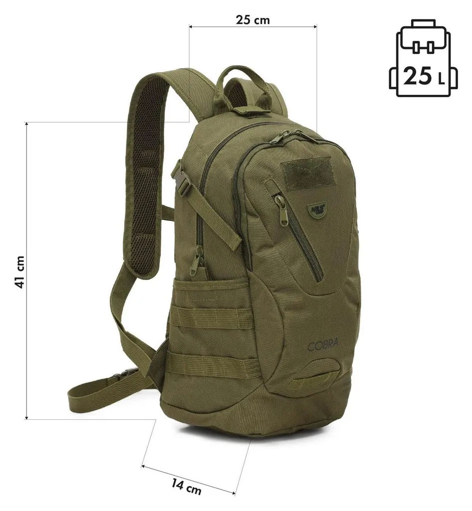 Sac tactique vert 25L ultra résistant avec compartiments multiples - 2