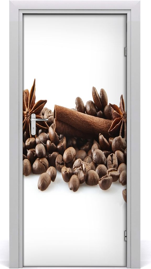 Tulup Türaufkleber 85x205 cm Dekorative Aufkleber Selbstklebend Wasserdichte Tapete Abnehmbar Schlafzimmer Wohnzimmer Wohnkultur - Kaffeebohnen