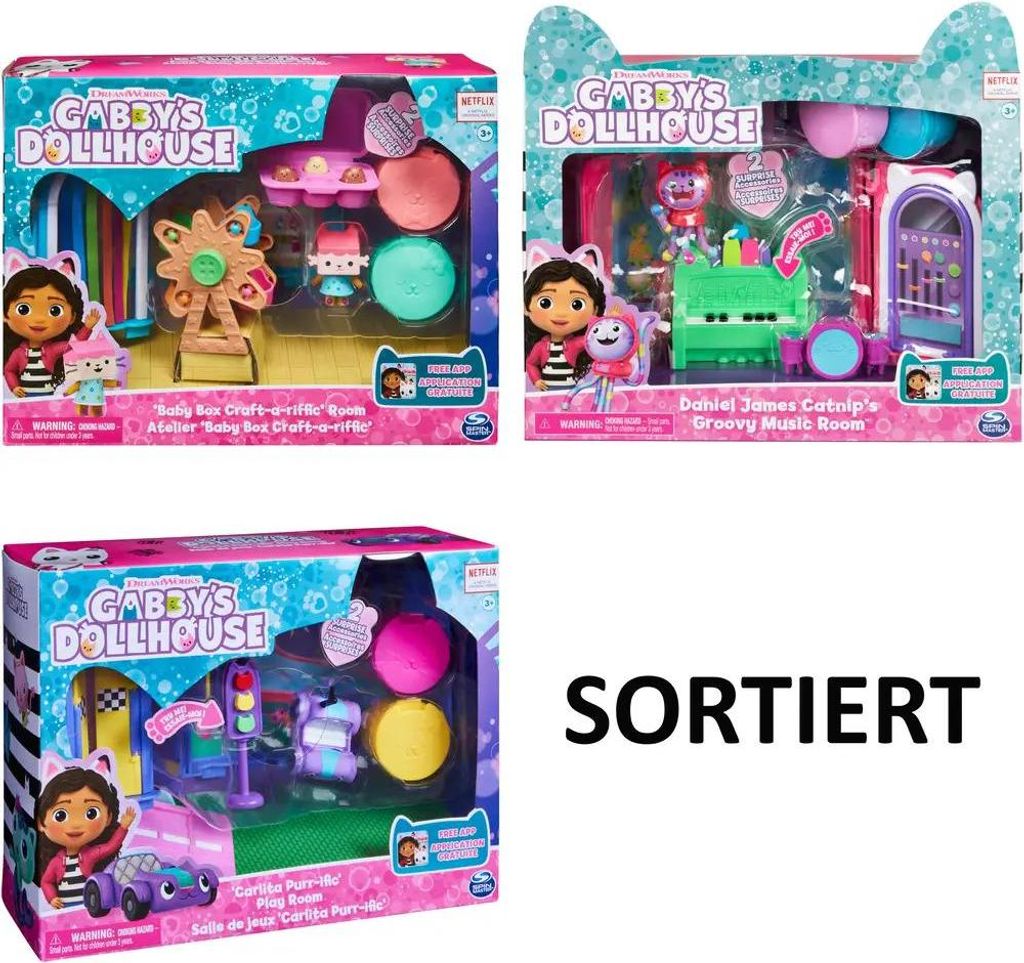 Spin Master Gabby s Dollhouse,Deluxe Room Sortiment