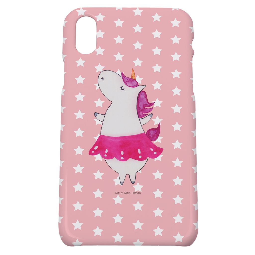 Mr. & Mrs. Panda Iphone 10 Handyhülle Einhorn Ballerina - Rot Pastell - Geschenk, Cover, Wohnung, Tanzen, Handy, X, Unicorn, Geburtstag, Party, H...