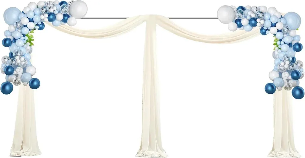 Arche de mariage argent stable, Support cadre métal anti-basculement