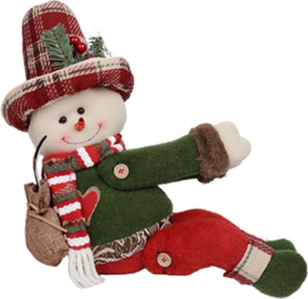 Weihnachtsvorhangschnalle aus Plüsch, Weihnachtsmann, Elch, Schneemann, Vorhang-Raffhalter, für Partys im Homeoffice, Vorhanggeländer, Baum B