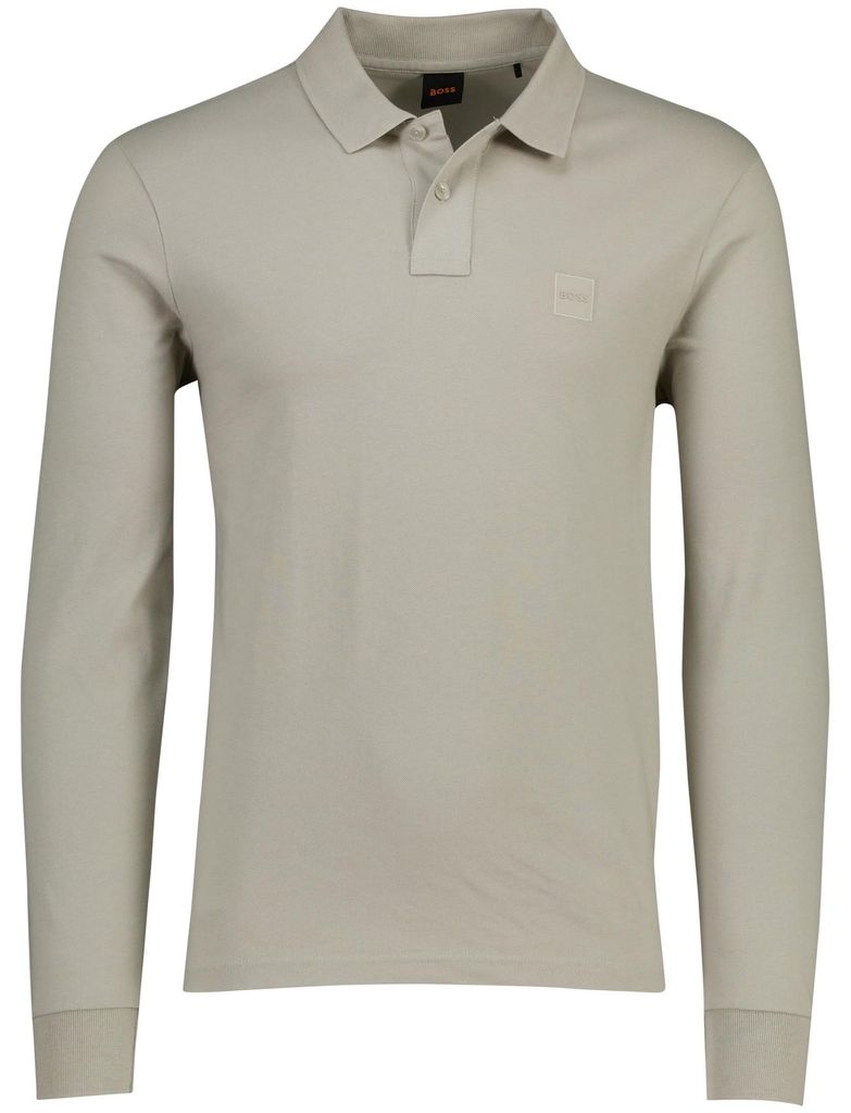 Boss Orange Passerby Poloshirt grau normale Passform 2 Knöpfe