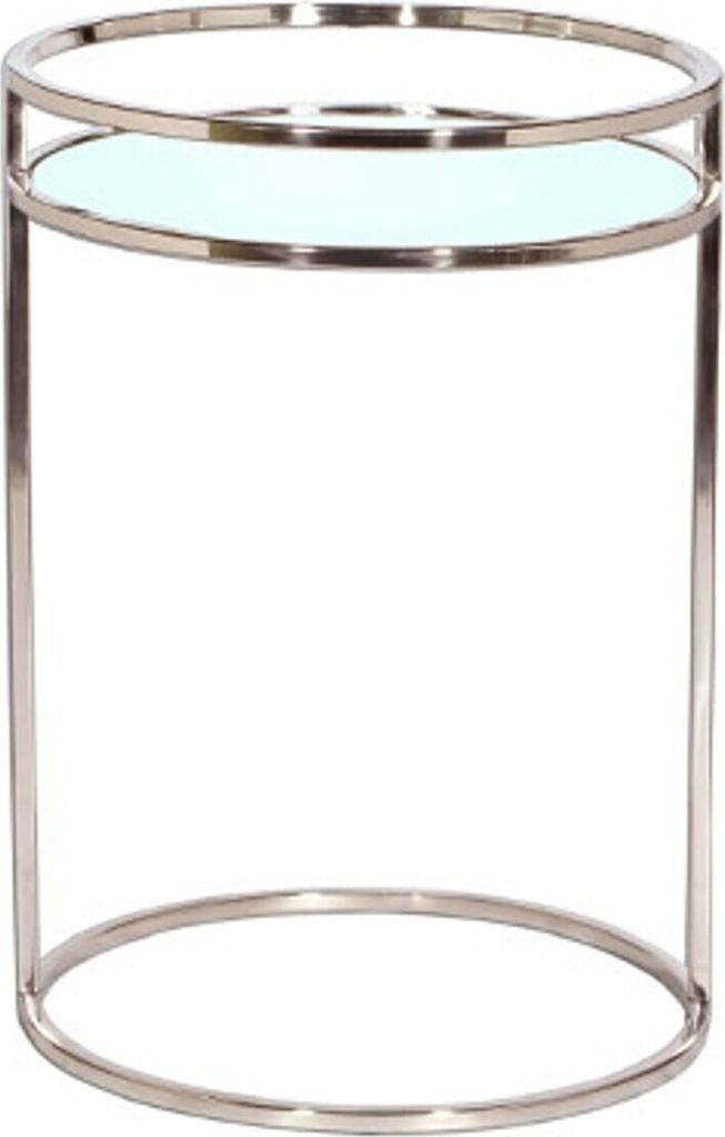 Casa Padrino Luxus Beistelltisch mit Spiegelglas 40 x 40 x H. 56 cm - Luxus Wohnzimmermöbel