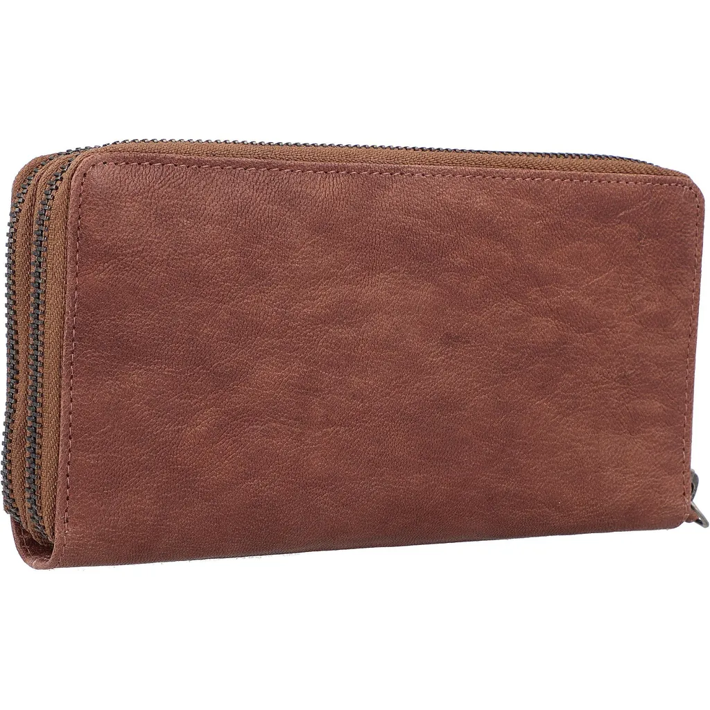 Portefeuille MIKA en cuir gris-marron avec compartiments multifonctions - 6