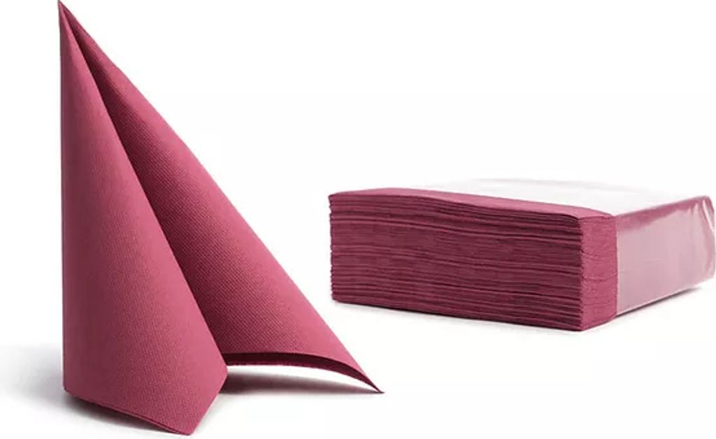 50 Servietten Softpoint  38x38cm bordeaux Produktbild 