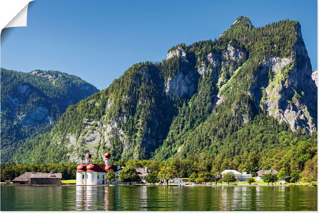 ARTland Poster Blick auf den Königssee Größe: 120x80 cm