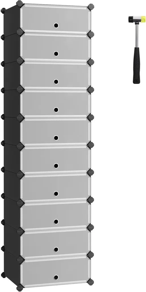 Meuble de rangement modulable pour chaussures en kit DIY 10 compartiments