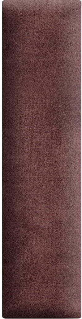 Wandpaneele 3D 15 x 60 cm gepolstert – für sehr einfache Selbstmontage, aus Velourstoff, mit weicher Füllung, Farbe Kastanie