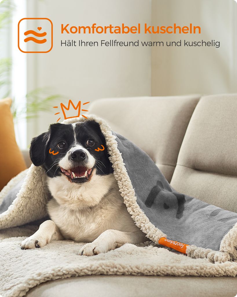 FEANDREA L Wasserdichte Hundedecke, Sherpa TPU-Folie Produktbild 