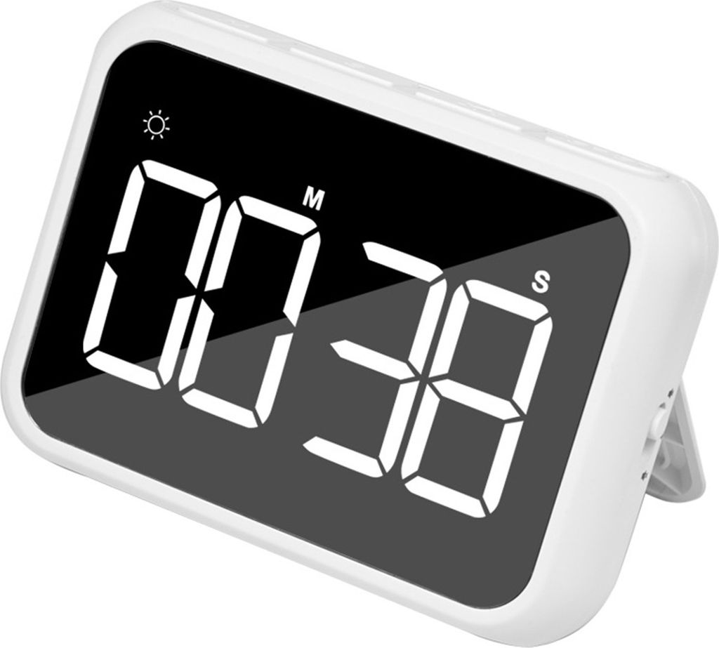 Großer Timer mit Nachtlicht, tragbar, batteriebetrieben, magnetisch, vielseitig einsetzbar, Countdown-Stoppuhr zum Kochen, Unterrichten, Backen