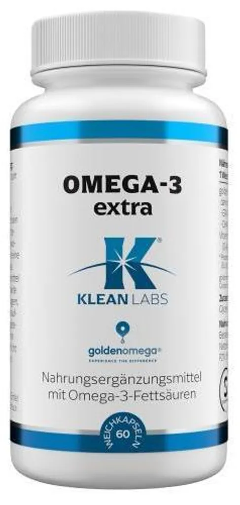 Complément Oméga-3 Extra Klean Labs 60 pc - Huile de Poisson de Qualité